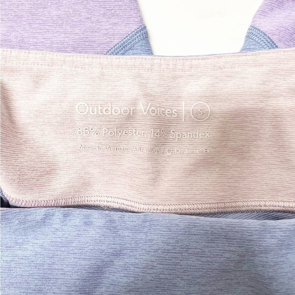 Outdoor Voices Springs 7/8 Lilac Lavender Dahlia Color Block Leggings Sz S - Picture 6 of 6